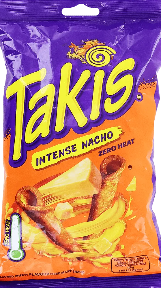 Cheese flavored chips "Takis Intense Nacho" 100g