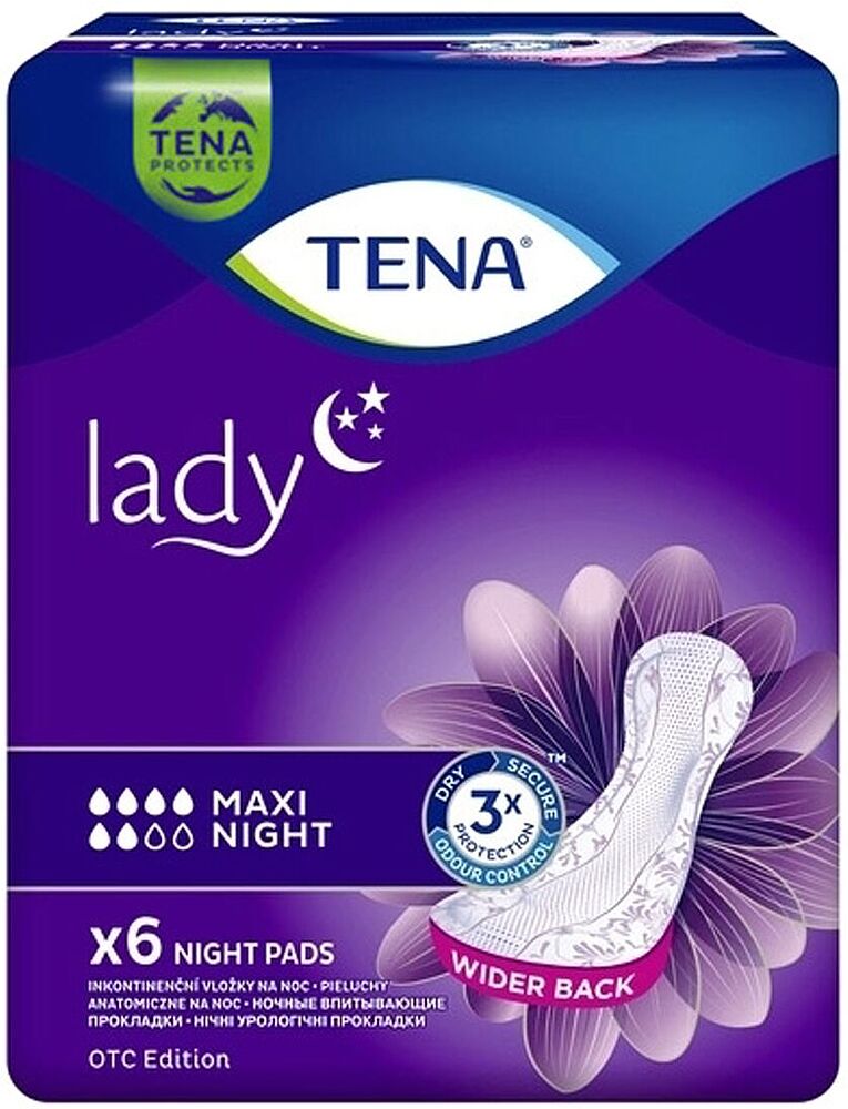 Sanitary towels "Tena Lady Maxi Night" 6 pcs