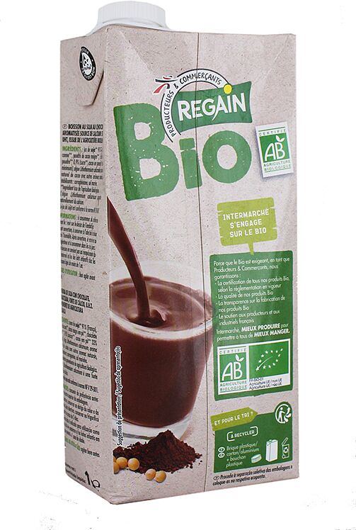 Chocolate soya drink  "Regain Bio" 1l