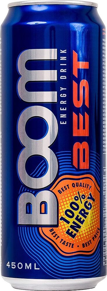 Energy carbonated drink "Boom Best" 450ml