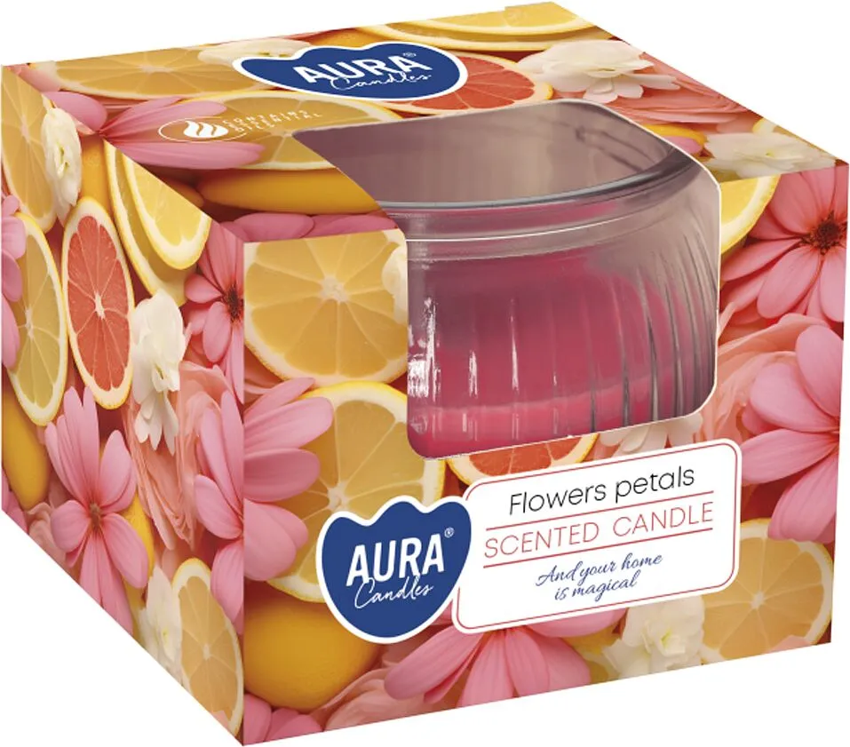 Aromatic candle "Aura Flowers Petals" 80g
