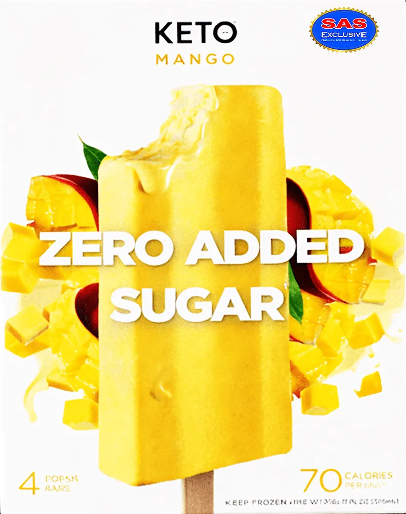 Պաղպաղակ մանգոյի «Keto Mango Zero Sugar» 4*81մլ
