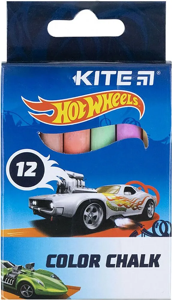 Colored chalks "Kite Hot Wheels" 10 pcs
