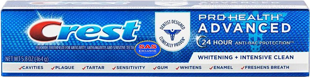 Зубная паста "Crest Advanced Whitening" 164г