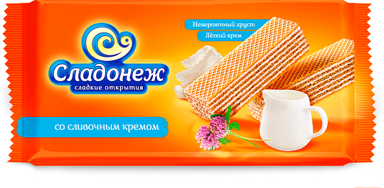 Wafer with cream filling 
