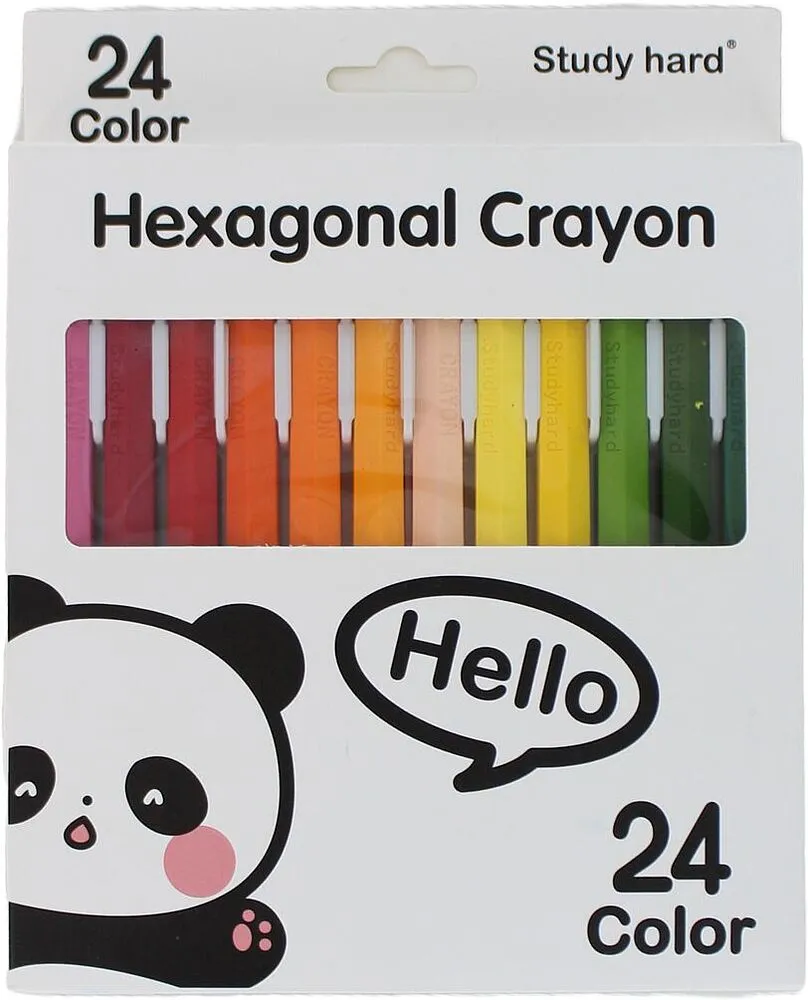 Colour oil pastels "Hexagonal Crayon" 24 pcs
