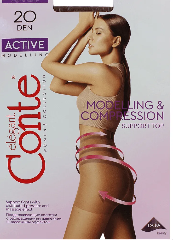 Колготки бронзовые "Conte Elegant Active 20 Den N4" 