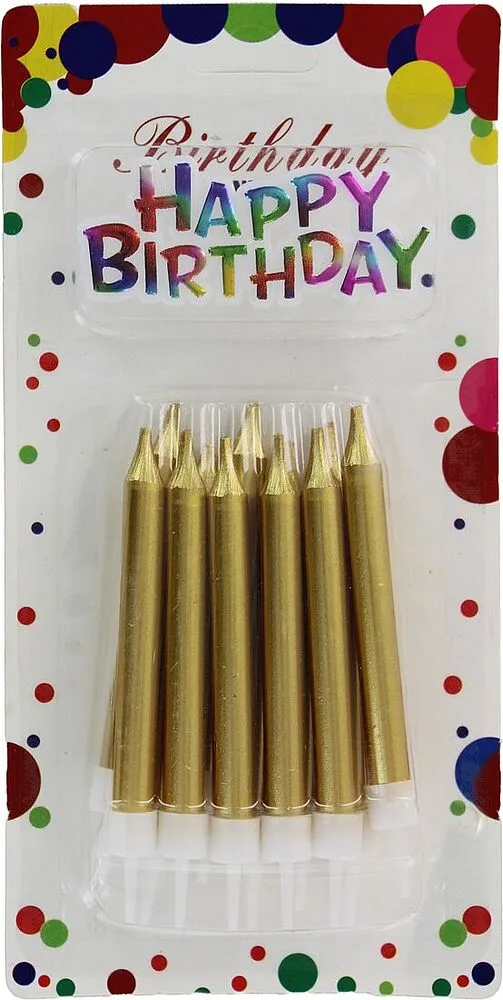 Birthday candle "Birthday Candles" 12pcs
