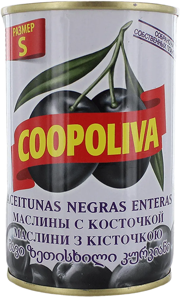 Black olives with pit "Coopoliva" 300g 