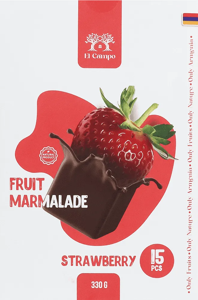Մարմելադ ելակի ջնարակապատ «El Campo Strawberry» 330գ
