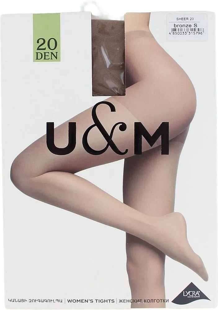 Tights "U&M 20 Den S" Bronz
