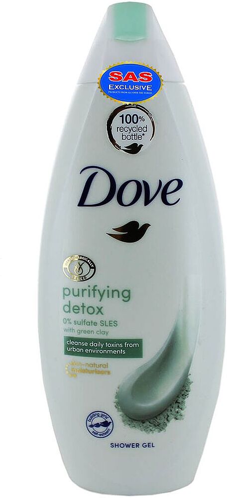 Крем-гель для душа "Dove Purifyng Detox" 250мл