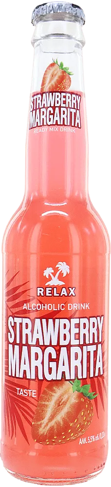 Ըմպելիք ալկոհոլային ելակի «Relax Strawberry Margarita» 0․33լ
