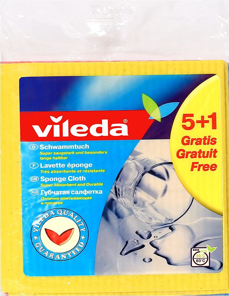 Անձեռոցիկ սպունգանման «Vileda» 6հատ