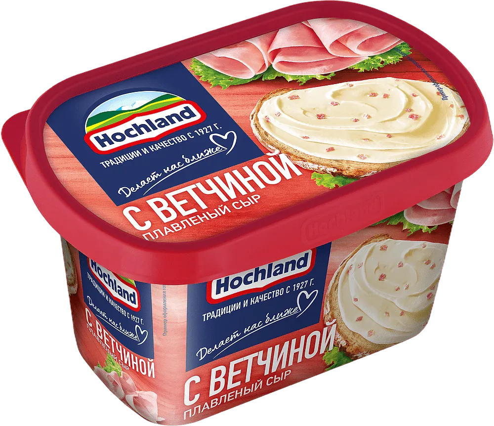 Պանիր հալած խոզապուխտով «Hochland С Ветчиной» 400գ