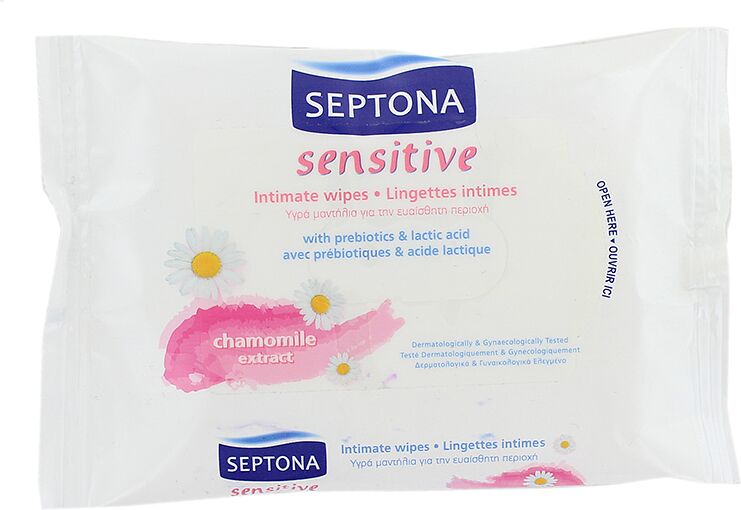 Անձեռոցիկ խոնավ «Septona Sensitive» 15հատ