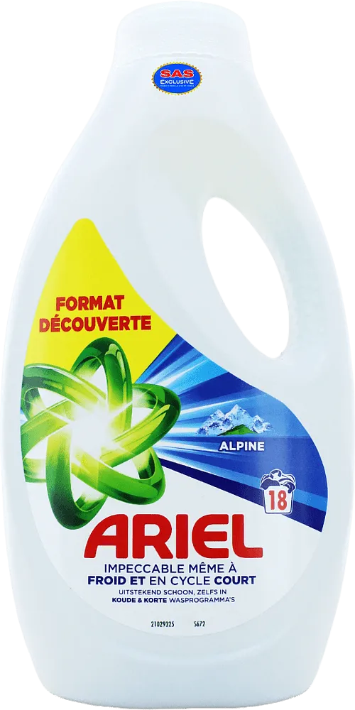 Universal washing gel "Ariel Alpine" 810ml
