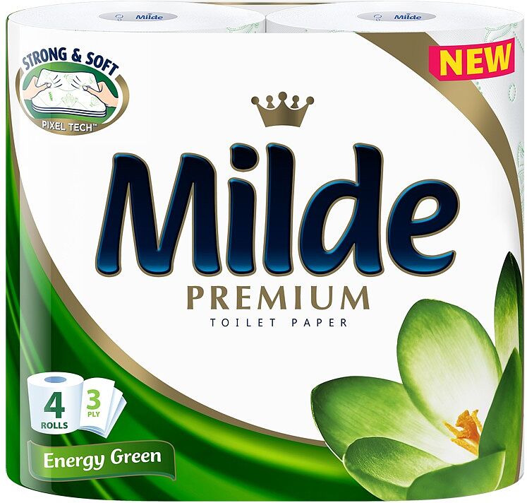 Туалетная бумага "Milde Premium Energy Green"  4 шт