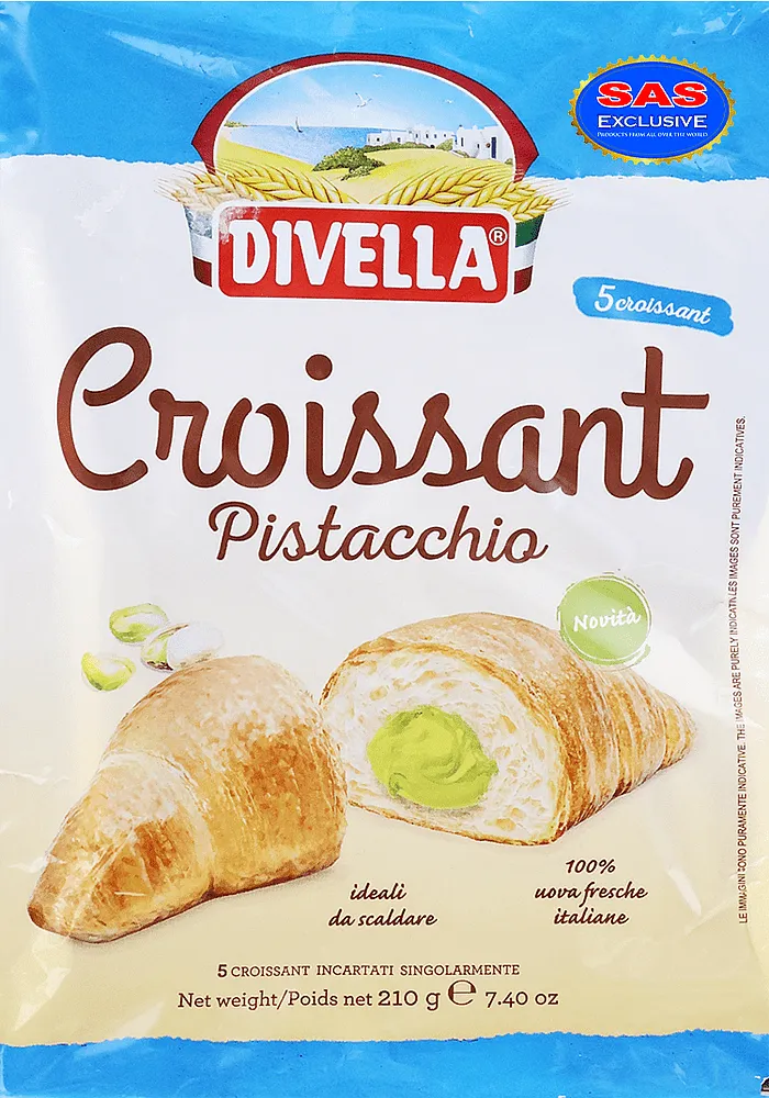 Կրուասան պիստակի միջուկով «Divella Pistacchio» 210գ