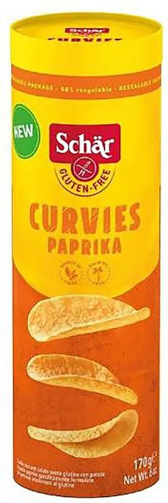 Paprika flaovred chips "Schar Curvies" 170g 
