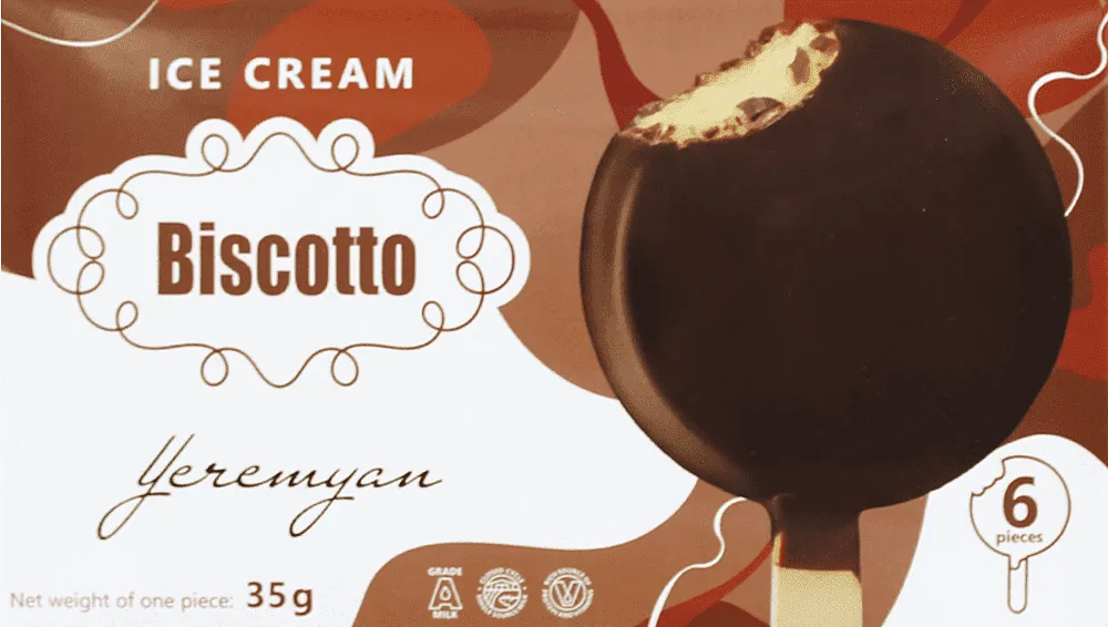 Creamy ice cream "Yeremyan Products Biscotto" 6*35g
