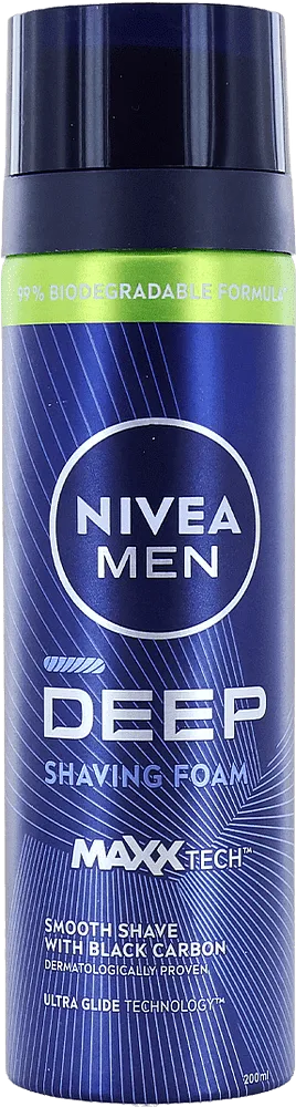 Սափրվելու փրփուր «Nivea Men Deep Maxx Tech» 200մլ
