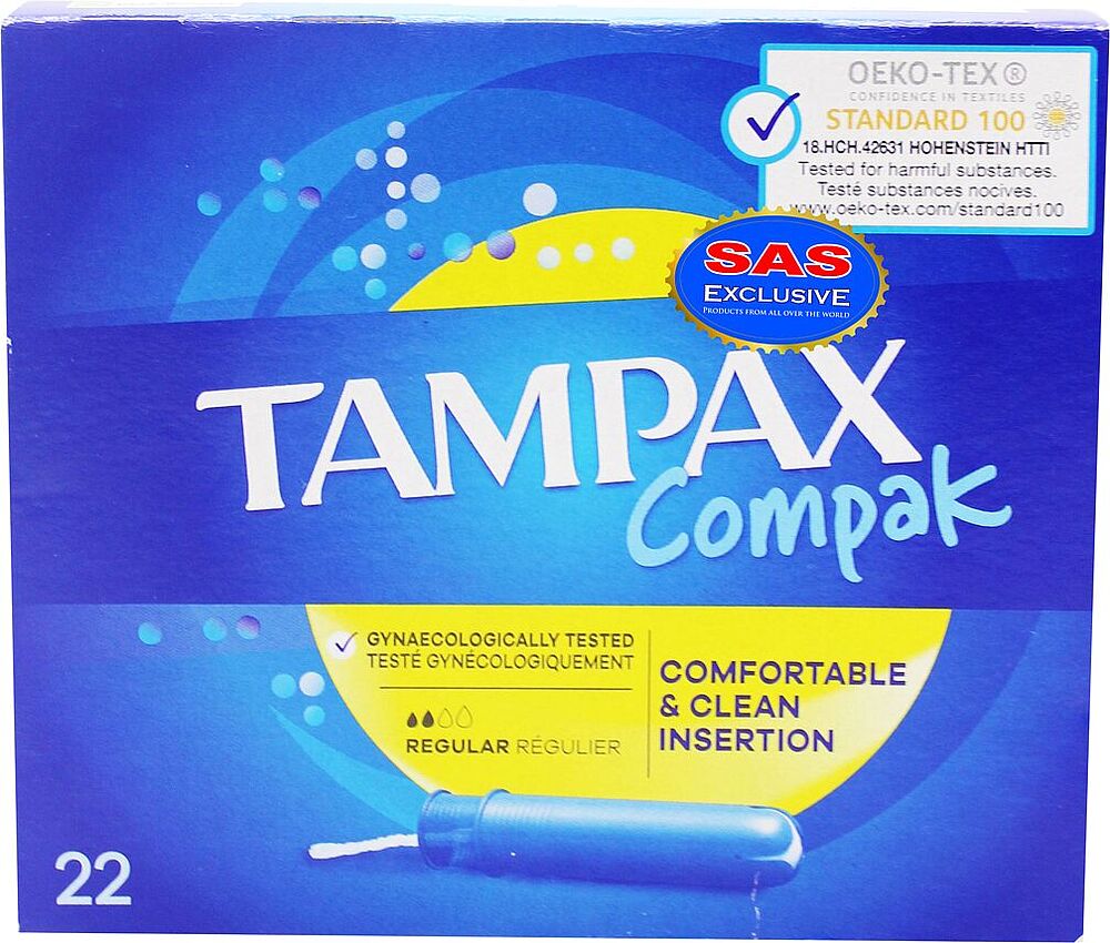 Ներդիրներ «Tampax Compak Regular» 22 հատ
