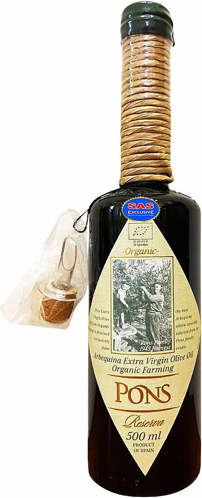 Olive oil "Pons Reserva Arbequina Organic" 500ml
