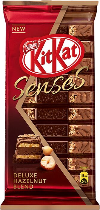 Շոկոլադե սալիկ՝ գետնանուշի և պնդուկի համով «Nestle Kit Kat Senses» 110գ
