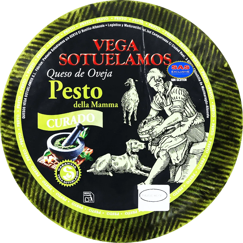Sheep cheese with pesto "Vega Sotuelamos Pesto Curado"
