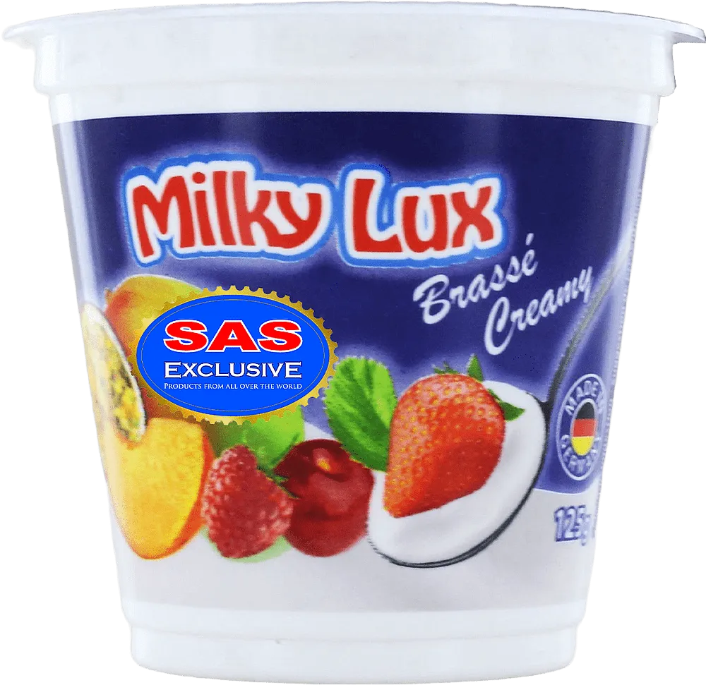Milk dessert with peach & passion fruit flavour "Milky Lux Passion Fruit Peach" 125g