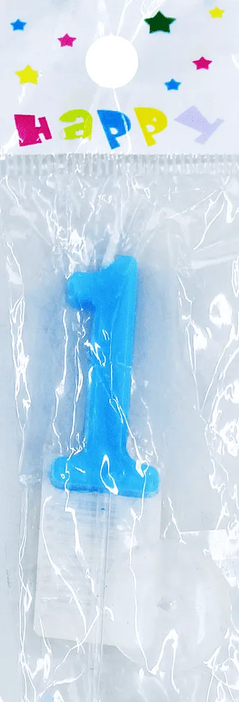 Birthday candle "Happy N1"
