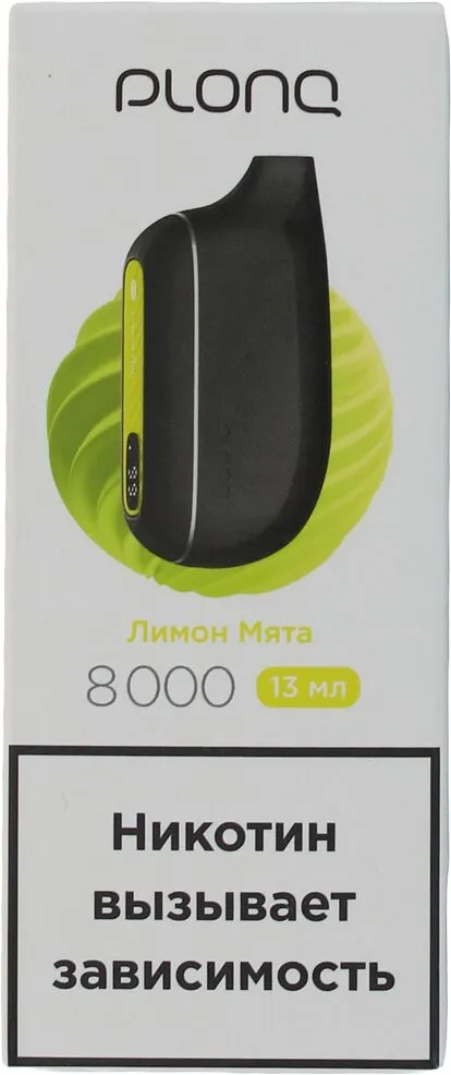 Electric pods with blueberry & mint flavor "Plonq" 8000 puffs
