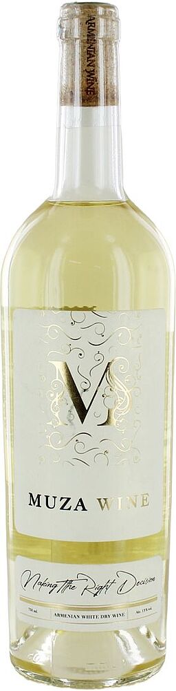Գինի սպիտակ «Մուզա» 0․75լ