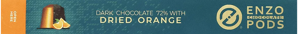Chocolate capsules "Enzo Pods  Dried Orange" 70g ± 3.5g