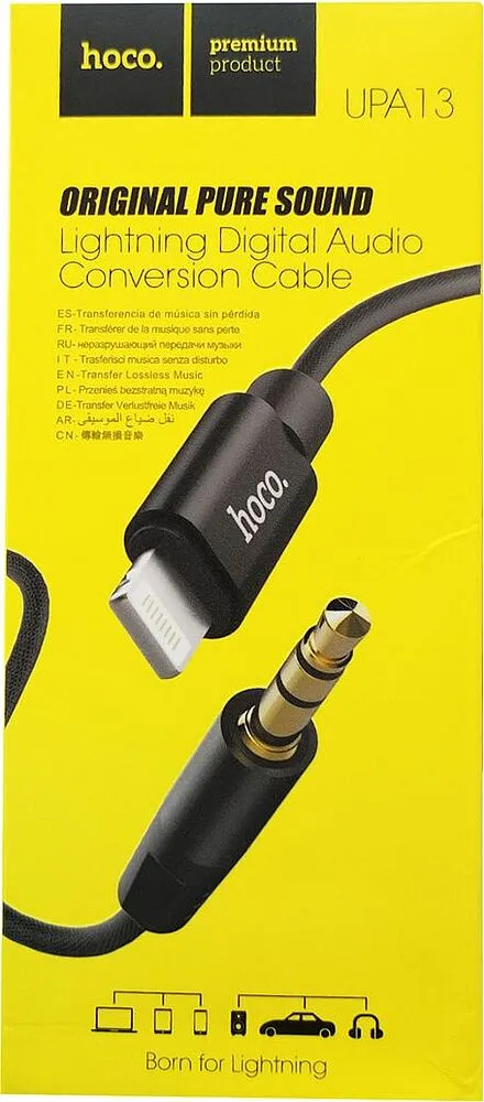 Փոխարկիչ-մալուխ «Hoco UPA13 Lightning to AUX Apple»