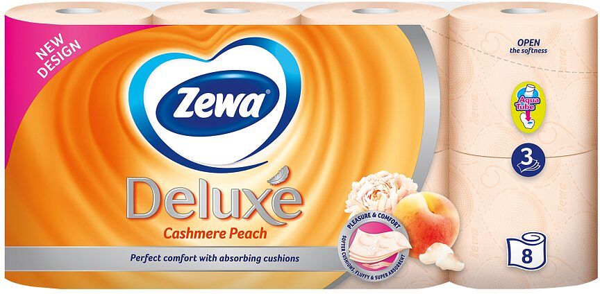 Զուգարանի թուղթ «Zewa cashmere Deluxe» դեղձի բույրով  