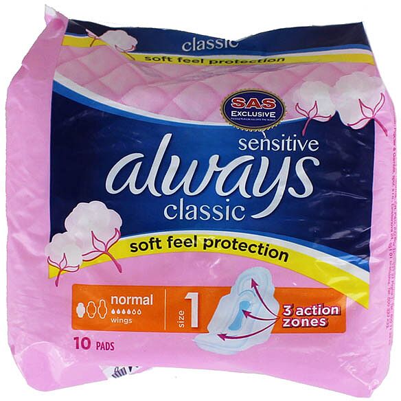 Sanitary towels "Always Classic Sensitive" 10pcs.