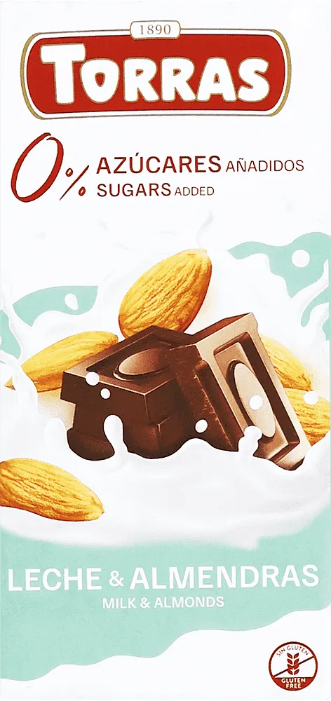 Chocolate bar with almonds "Torras Leche & Almendras" 75g

