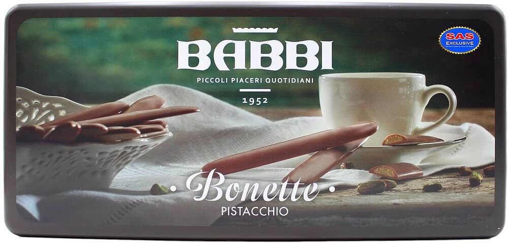 Շոկոլադե կոնֆետների հավաքածու «Babbi Bonette Pistacchio» 180գ