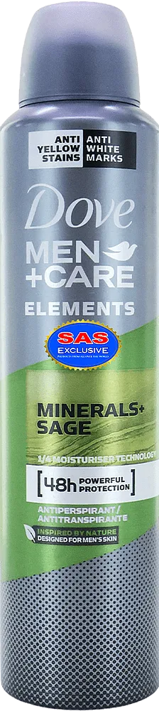 Հակաքրտինքային աէրոզոլային միջոց «Dove Men+ Care Elements Minerals+ Sage» 250մլ