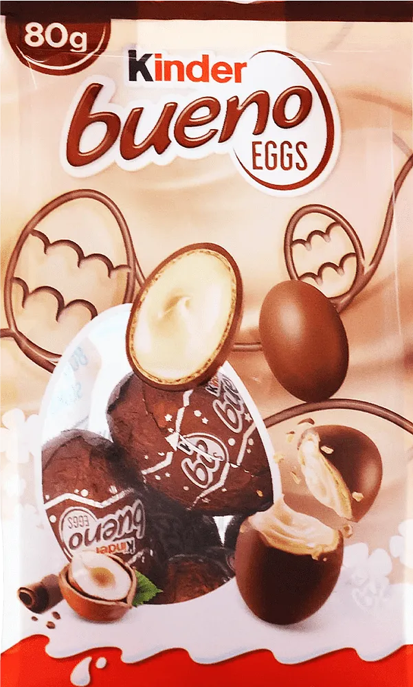 Շոկոլադե կոնֆետներ «Kinder Bueno Eggs» 80գ
