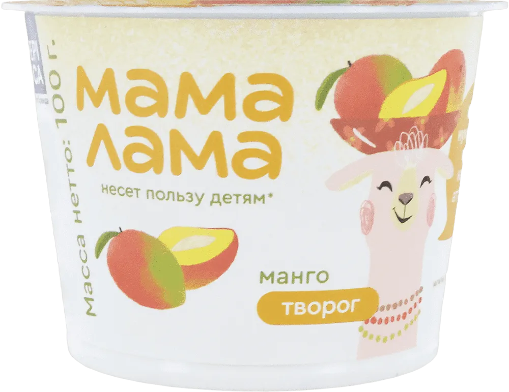 Curd with mango "Mama Lama" 100g, fat content: 3.8%
