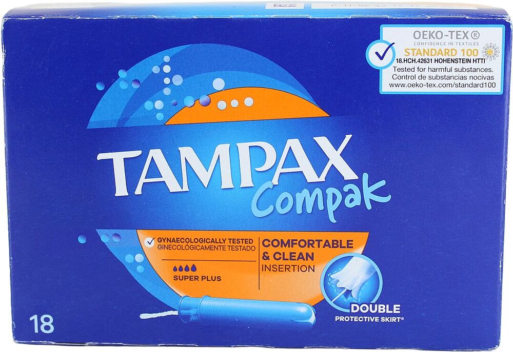 Tampons "Tampax Compak Super Plus" 18 pcs.