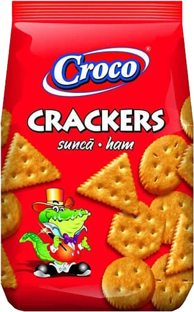 Crackers with ham flavor "Croco" 100g
