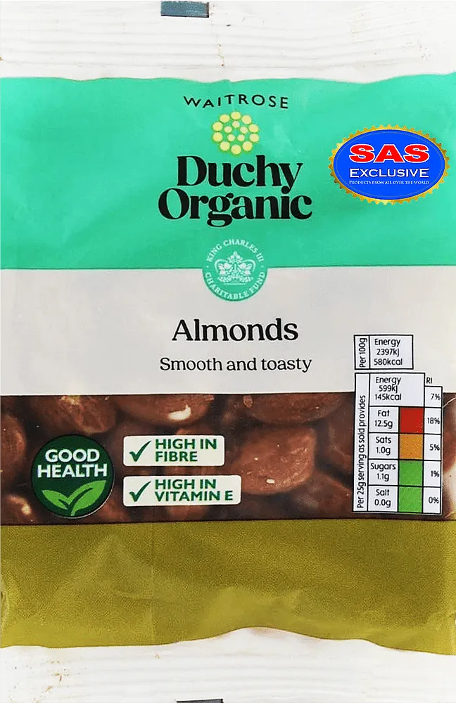 Նուշ օրգանական «Waitrose Duchy Organic Almonds» 150գ
