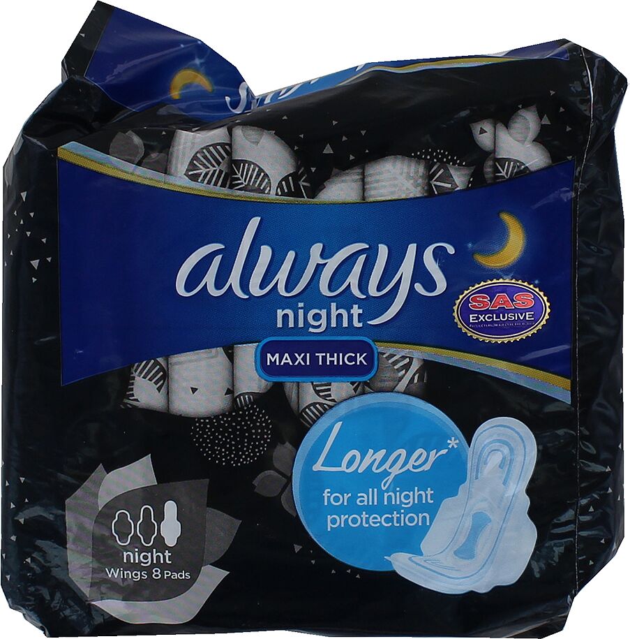 Sanitary towels "Always Night Maxi Thick" 8pcs.