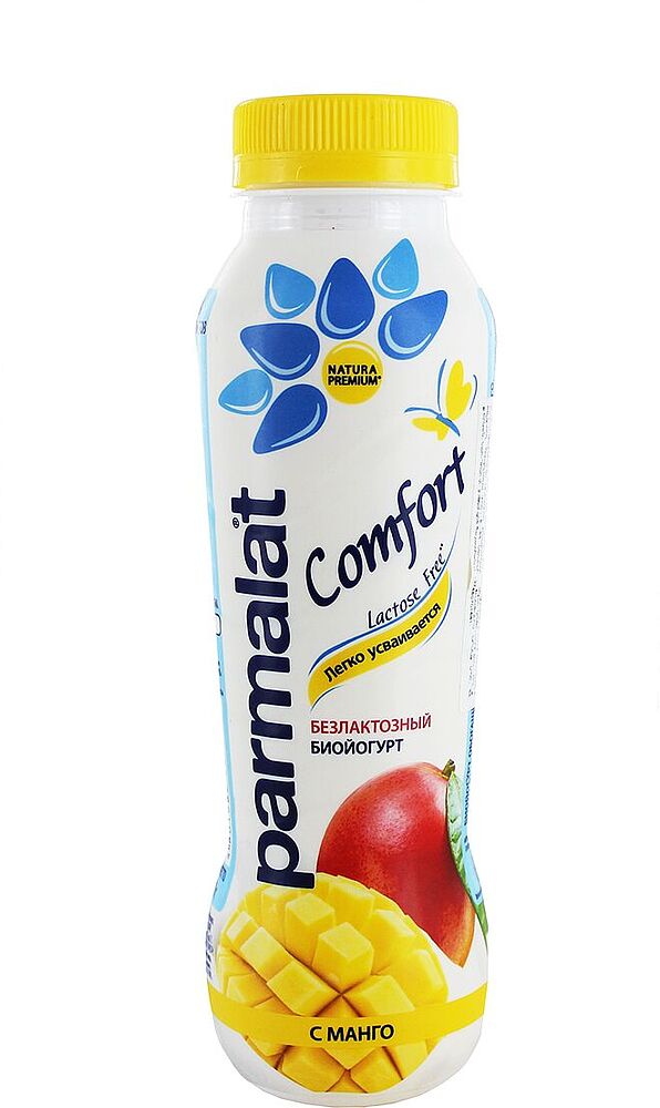 Drinking bioyoghurt with mango "Parmalat" 290g, richness: 1.5%
