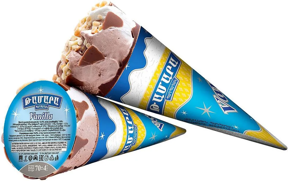 Vanilla ice cream "Tamara Cone" 70g