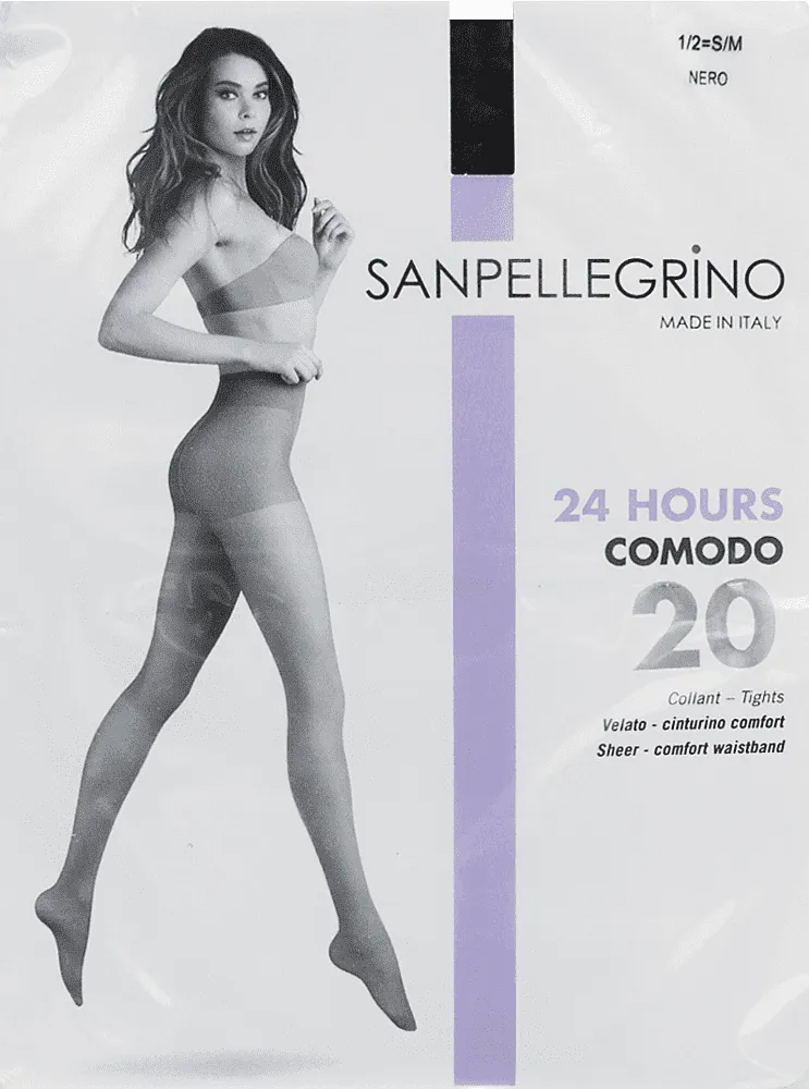 Black tights "Sanpellegrino Supervelo Nero 20 Den N1/2"
